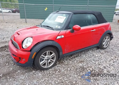 2014 Mini Convertible Cooper S из США, поврежденный, VIN WMWZP3C52ET706272